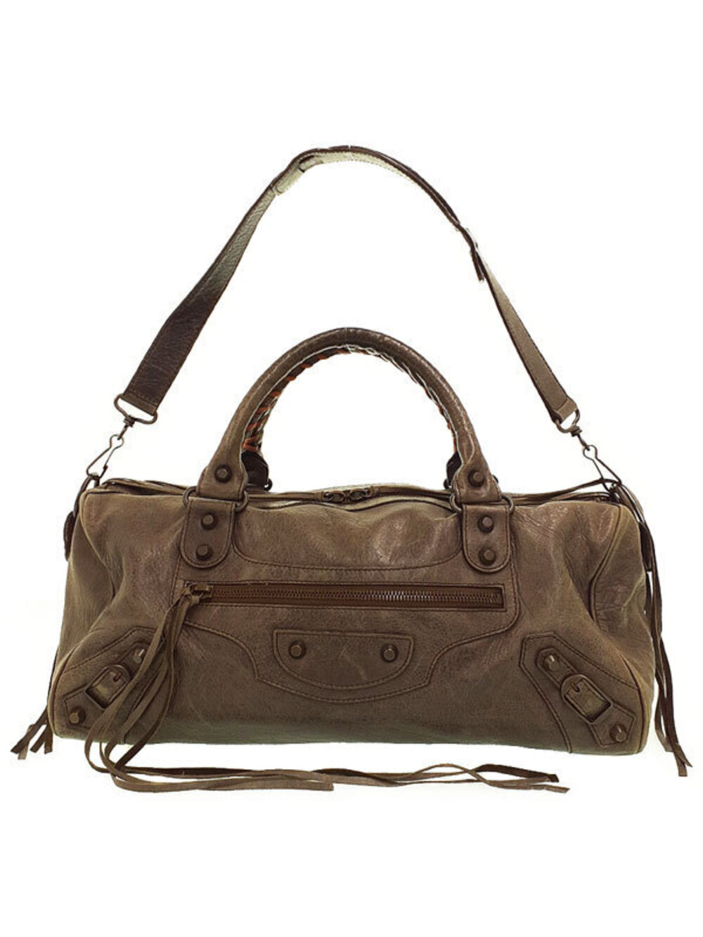 Balenciaga The Twiggy Motorcycle bag classic studs Brown